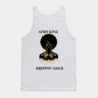 Afro King Drippin' Gold Tank Top